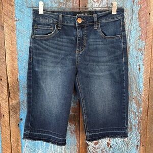 Prosperity Cutoff Bermuda Jean Shorts